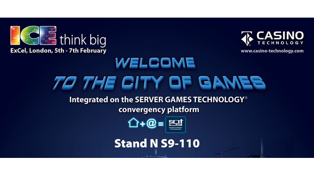Online and land-based technologies come together with Casino Technology’s SGT at ICE Totally Gaming
