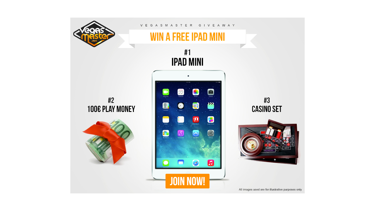 Win the Free iPad Mini Giveaway with VegasMaster.com