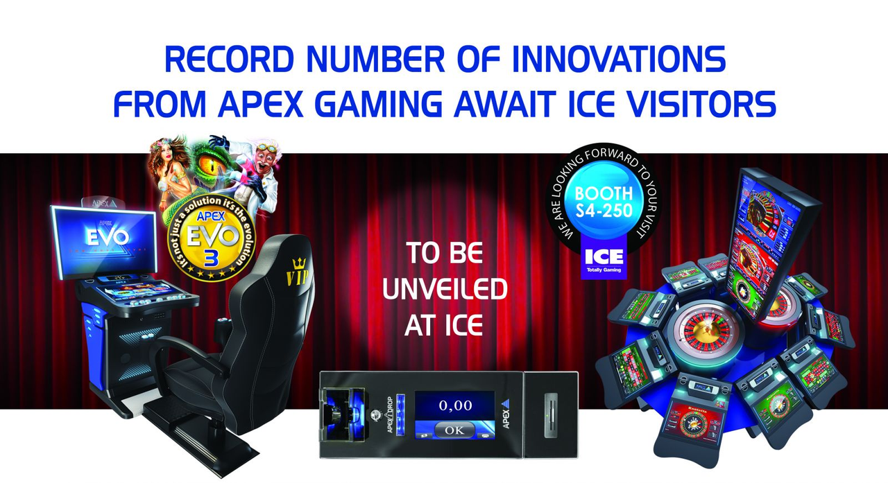 RECORD NUMBER OF INNOVATIONS FROM APEX GAMING AWAIT ICE VISITORS