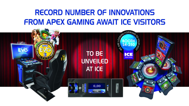 RECORD NUMBER OF INNOVATIONS FROM APEX GAMING AWAIT ICE VISITORS