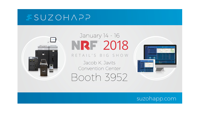 SUZOHAPP to bring the future of cash management to NRF 2018