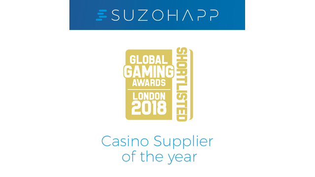 SUZOHAPP shortlisted for ‘Casino Supplier of the Year’ at Global Gaming Awards London 2018