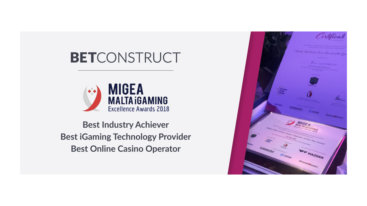 BetConstruct wins three awards at Malta's iGaming Excellence Awards