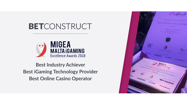 BetConstruct wins three awards at Malta's iGaming Excellence Awards