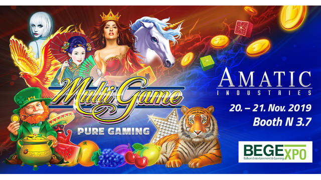 PURE GAMING from AMATIC Industries on show at BEGE