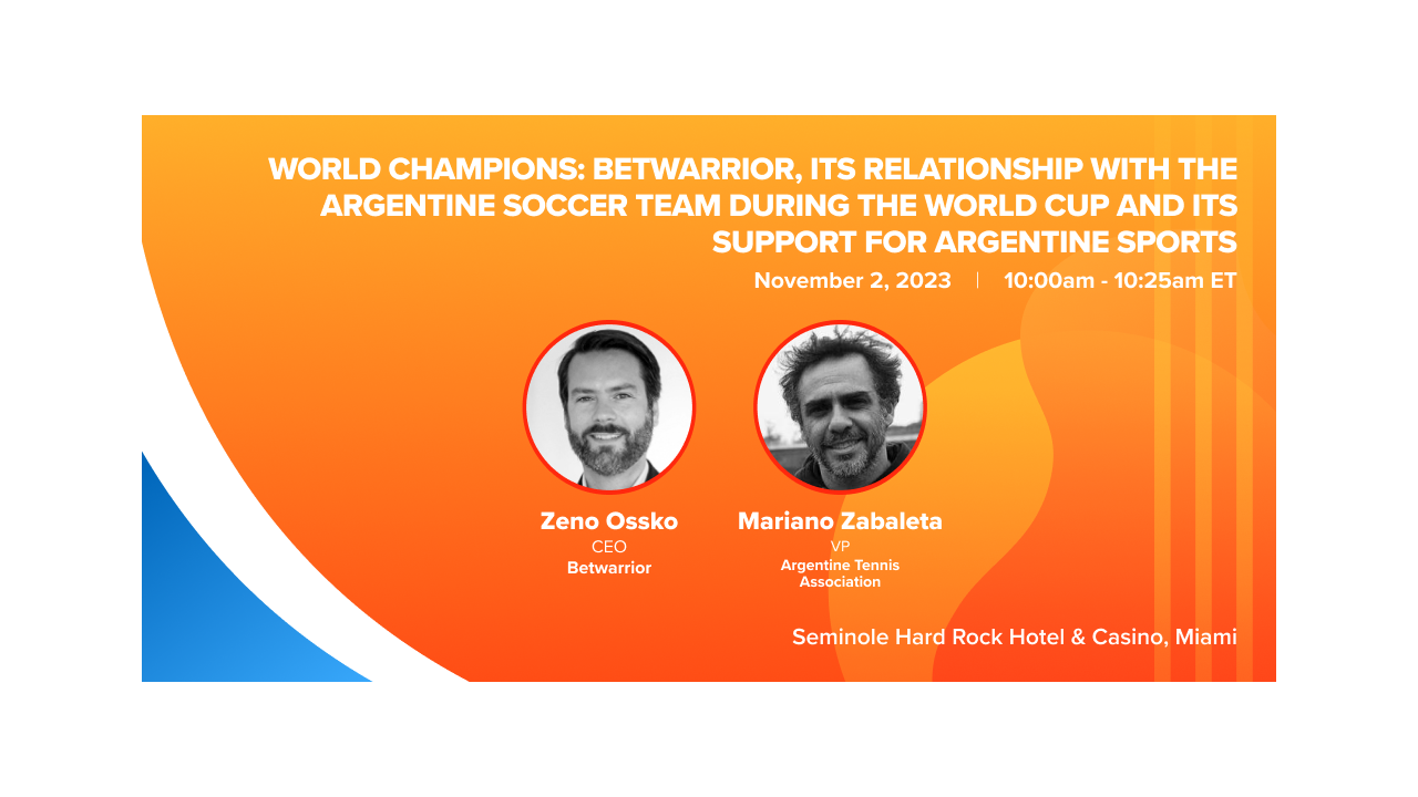Dynamic Duo: BetWarrior's Zeno Ossko and Tennis Ace Mariano Zabaleta to Keynote at SBC Summit Latinoamérica
