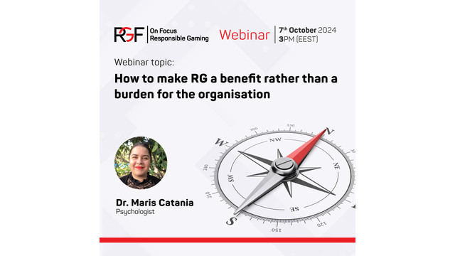Responsible gambling as a strategic advantage – Webinar with Dr. Maris Catania