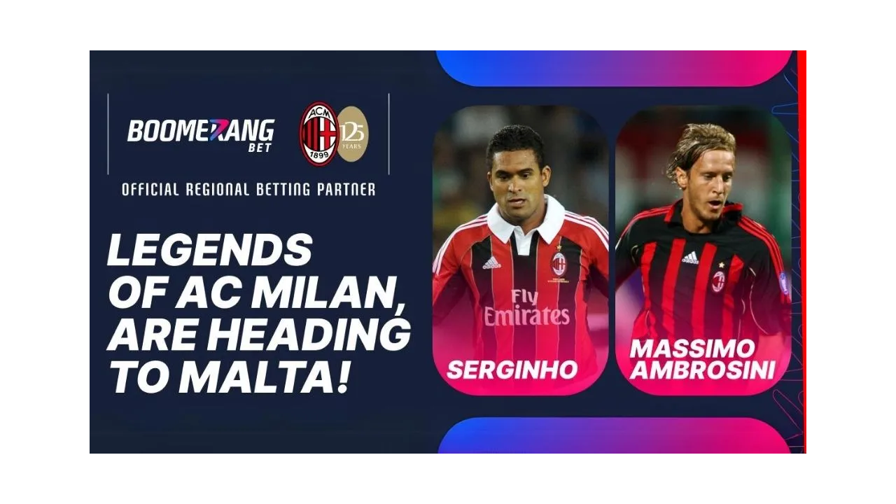 Meet AC Milan legends Massimo Ambrosini and Serginho with Boomerang at SiGMA Europe 2024 in Malta