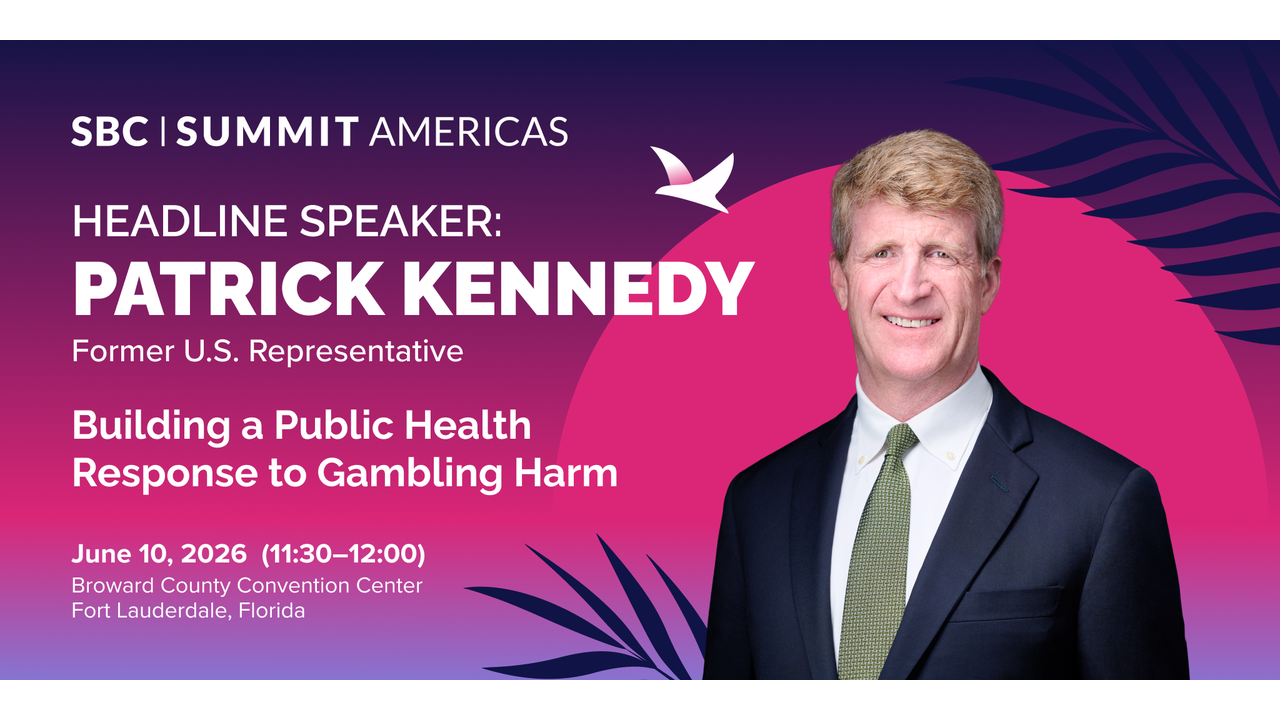 Former US Congressman Patrick J. Kennedy to Speak on Gambling Harm and Player Protection at SBC Summit Americas