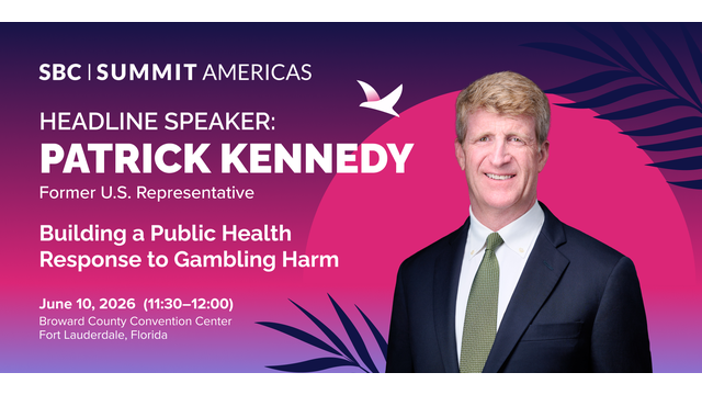 Former US Congressman Patrick J. Kennedy to Speak on Gambling Harm and Player Protection at SBC Summit Americas